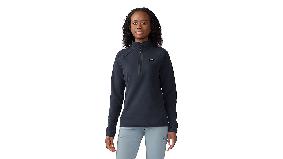 Mountain Hardwear Microchill 1/4 Zip Pullover - Women's, Black, L, 2104891-010-L