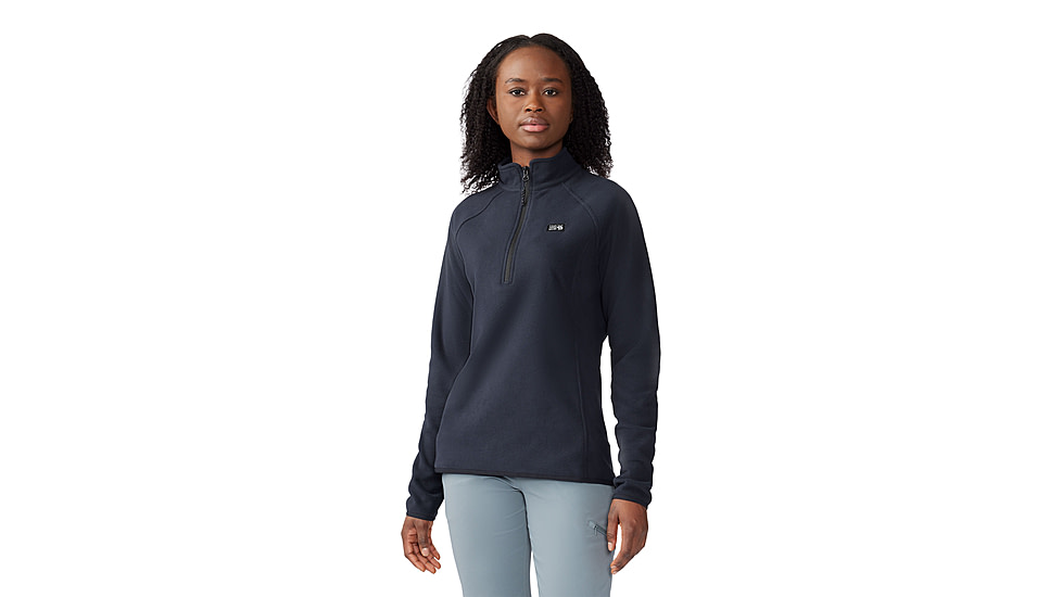 Mountain Hardwear Microchill 1/4 Zip Pullover - Women's, Black, L, 2104891-010-L