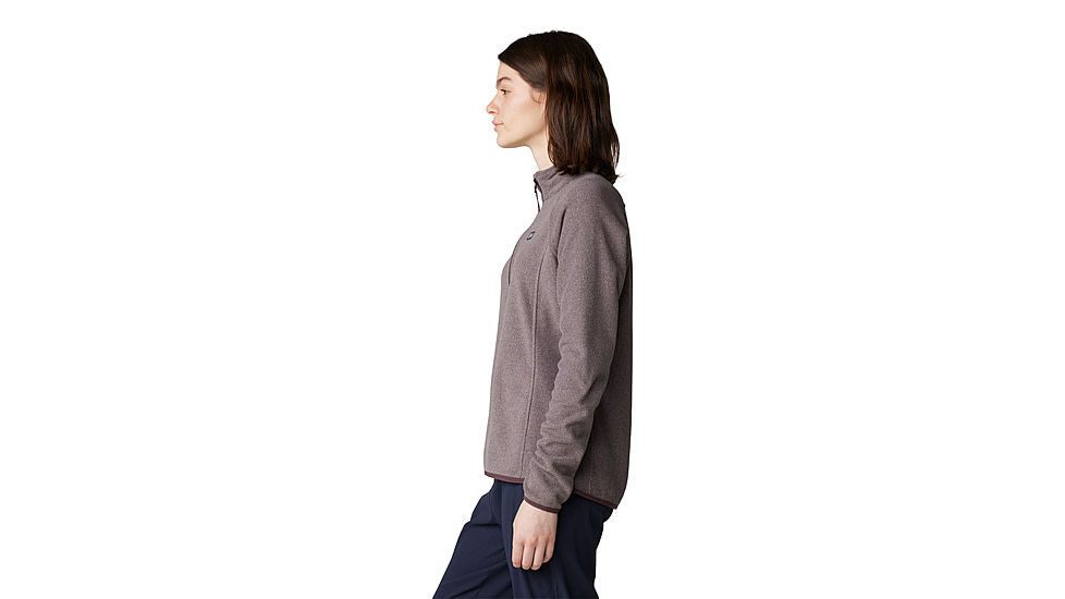 Mountain Hardwear Microchill 1/4 Zip Pullover - Women's, Blackberry Heather, L, 2104891-513-L