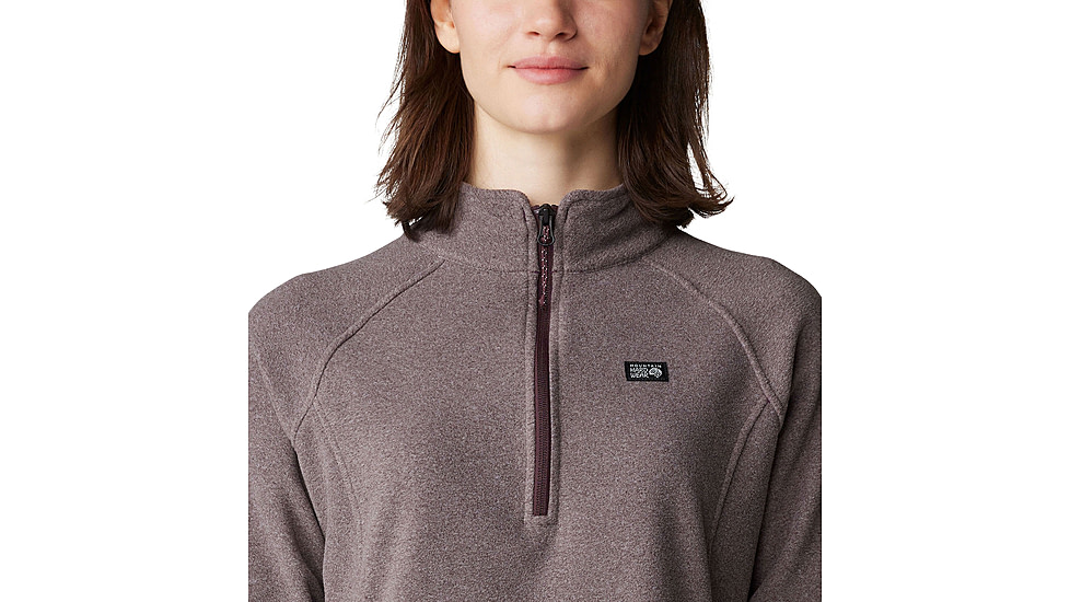 Mountain Hardwear Microchill 1/4 Zip Pullover - Women's, Blackberry Heather, L, 2104891-513-L