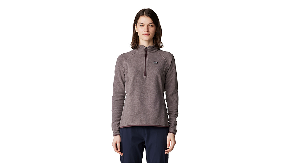 Mountain Hardwear Microchill 1/4 Zip Pullover - Women's, Blackberry Heather, L, 2104891-513-L