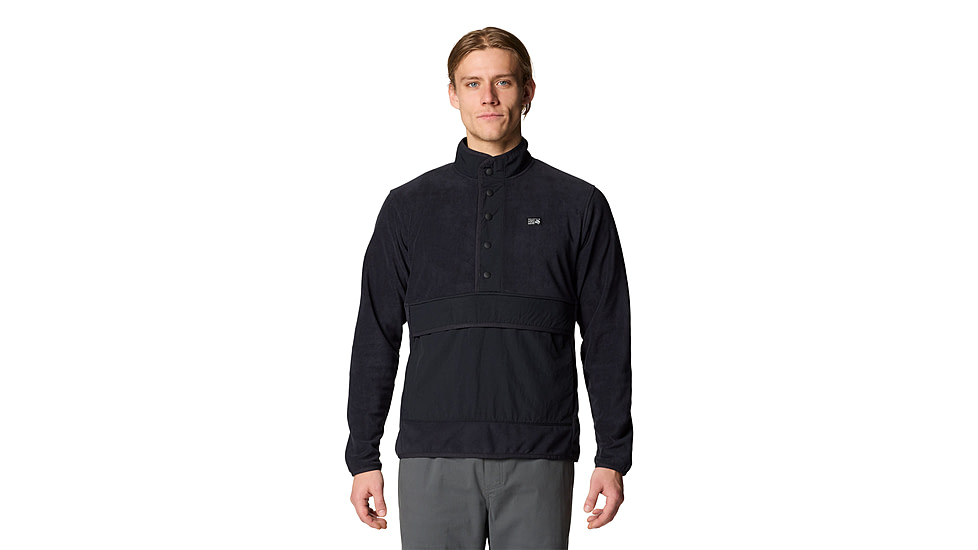 Mountain Hardwear Microchill Snap Pullover - Mens, 010, L, 2083681-010-L