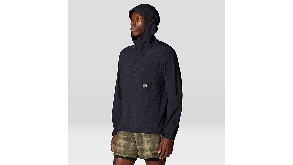 Mountain Hardwear Wind Veil Hooded Jacket - Men's, Black, S, 2146681-010-S