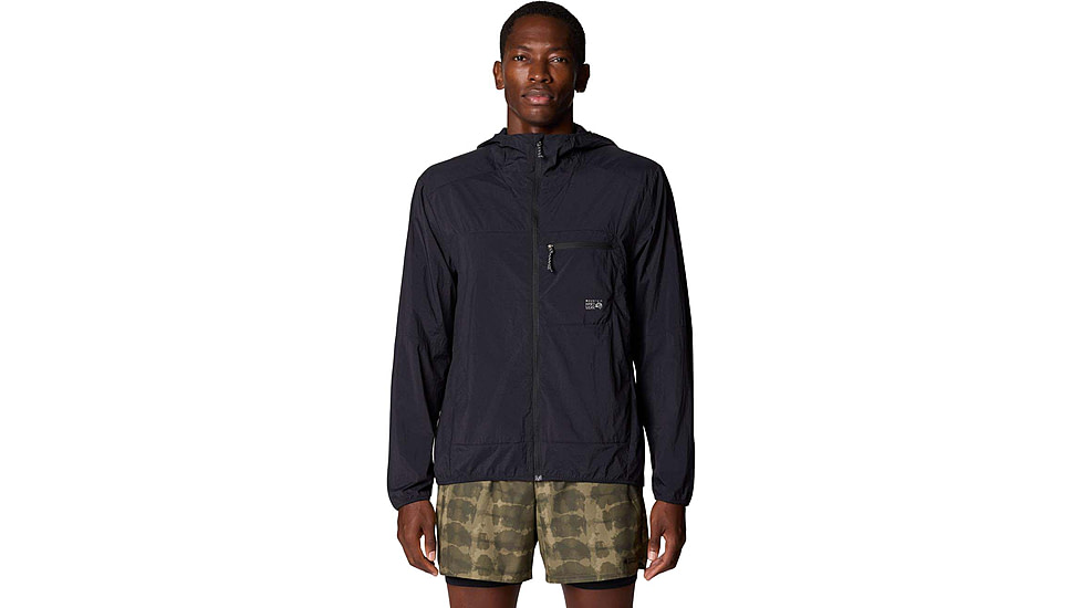Mountain Hardwear Wind Veil Hooded Jacket - Men's, Black, S, 2146681-010-S