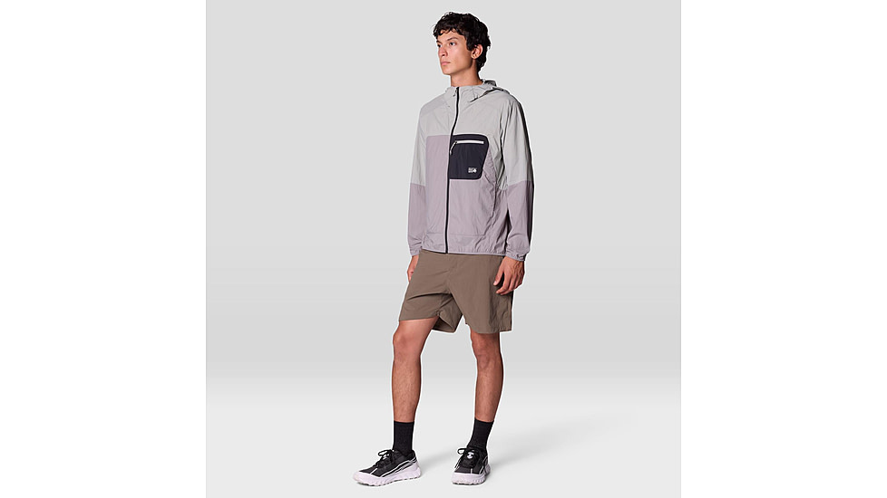 Mountain Hardwear Wind Veil Hooded Jacket - Men's, Approaching Storm, Half Moon Grey, XXL, 2146681-038-XXL