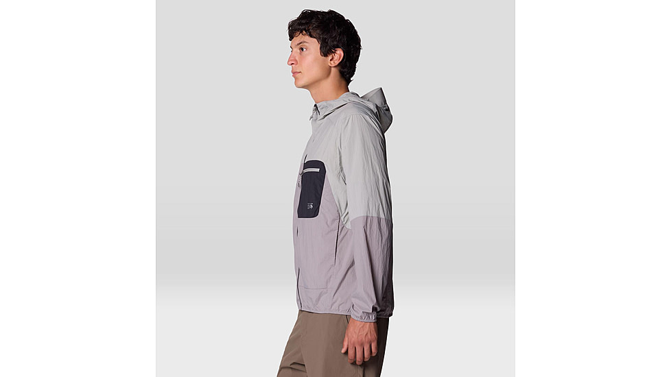 Mountain Hardwear Wind Veil Hooded Jacket - Men's, Approaching Storm, Half Moon Grey, XXL, 2146681-038-XXL