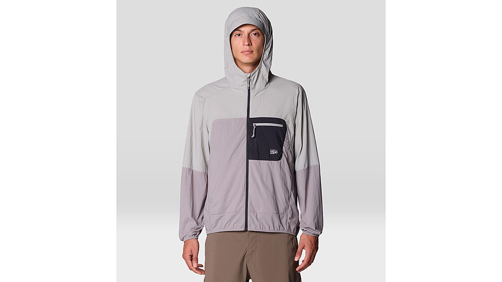 Mountain Hardwear Wind Veil Hooded Jacket - Men's, Approaching Storm, Half Moon Grey, XXL, 2146681-038-XXL