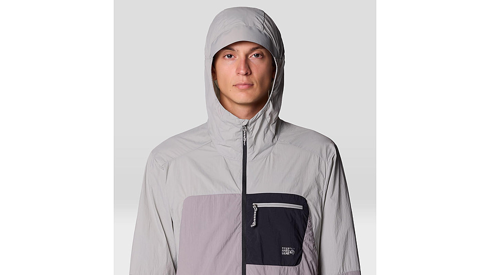 Mountain Hardwear Wind Veil Hooded Jacket - Men's, Approaching Storm, Half Moon Grey, XXL, 2146681-038-XXL