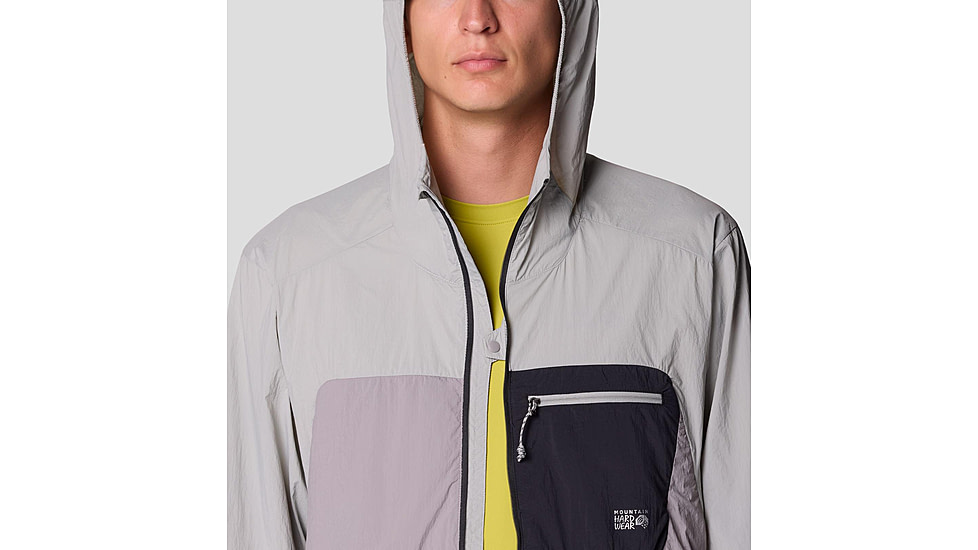 Mountain Hardwear Wind Veil Hooded Jacket - Men's, Approaching Storm, Half Moon Grey, XXL, 2146681-038-XXL
