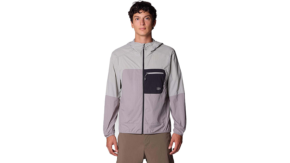 Mountain Hardwear Wind Veil Hooded Jacket - Men's, Approaching Storm, Half Moon Grey, XXL, 2146681-038-XXL