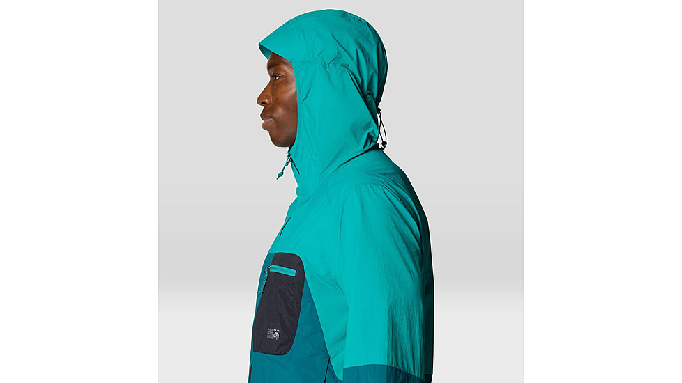 Mountain Hardwear Wind Veil Hooded Jacket - Men's, Jack Pine, Blupernova, M, 2146681-314-M