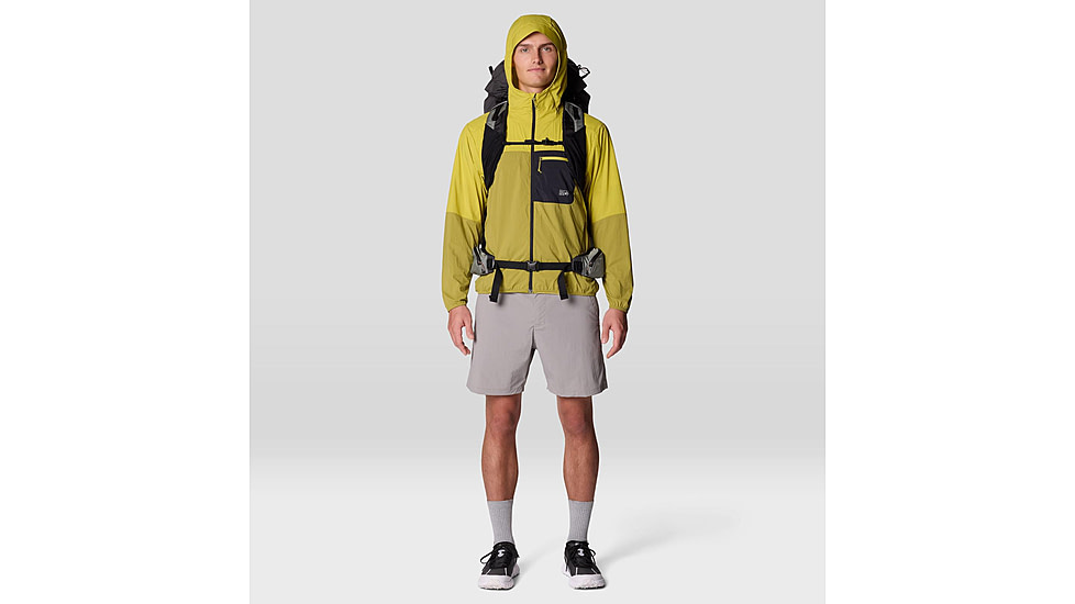 Mountain Hardwear Wind Veil Hooded Jacket - Men's, Bright Fatigue, Lucky Chard, XXL, 2146681-331-XXL