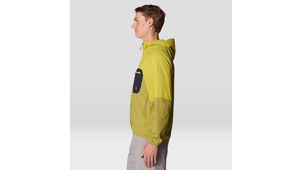 Mountain Hardwear Wind Veil Hooded Jacket - Men's, Bright Fatigue, Lucky Chard, XXL, 2146681-331-XXL