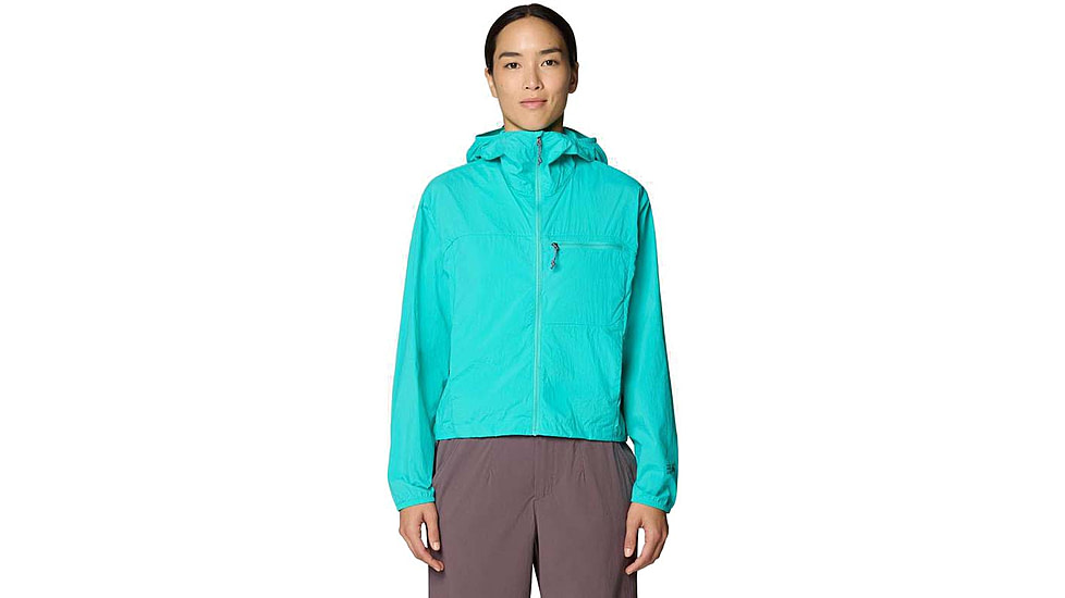 Mountain Hardwear Wind Veil Hooded Jacket - Women's, Aqua Marina, M, 2146771-354-M