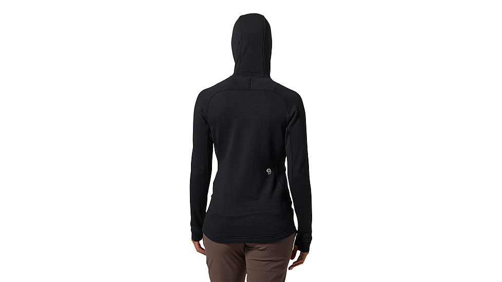 Mountain Hardwear Polartec Power Grid Full Zip Hoody - Womens, 010, L, 2104821-010-L