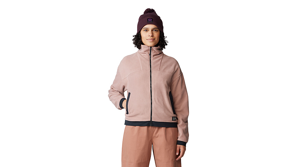 Mountain Hardwear Powder Maven Fleece Full Zip Jacket - Womens, Smokey Quartz, Large, 2077661642-L
