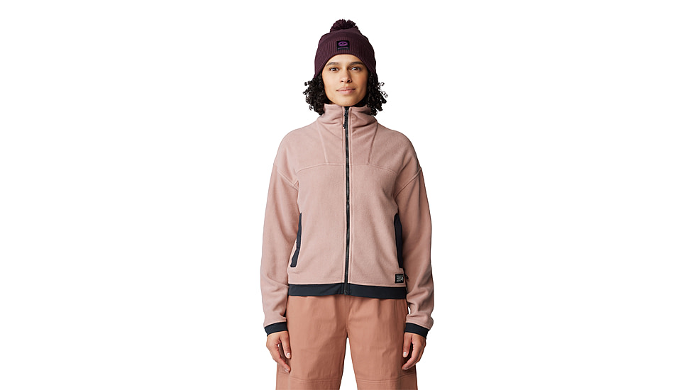 Mountain Hardwear Powder Maven Fleece Full Zip Jacket - Womens, Smokey Quartz, Large, 2077661642-L