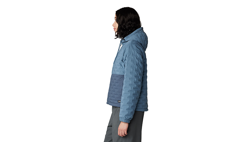 Mountain Hardwear Stretchdown Light Full Zip Hoody - Womens, Asiatic Blue, Montauk Blue, Extra Large, 2077681444-XL