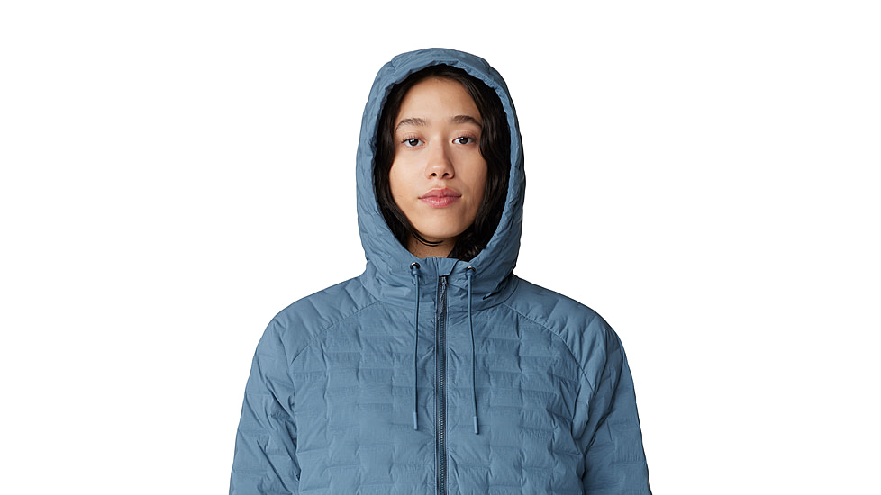 Mountain Hardwear Stretchdown Light Full Zip Hoody - Womens, Asiatic Blue, Montauk Blue, Extra Large, 2077681444-XL