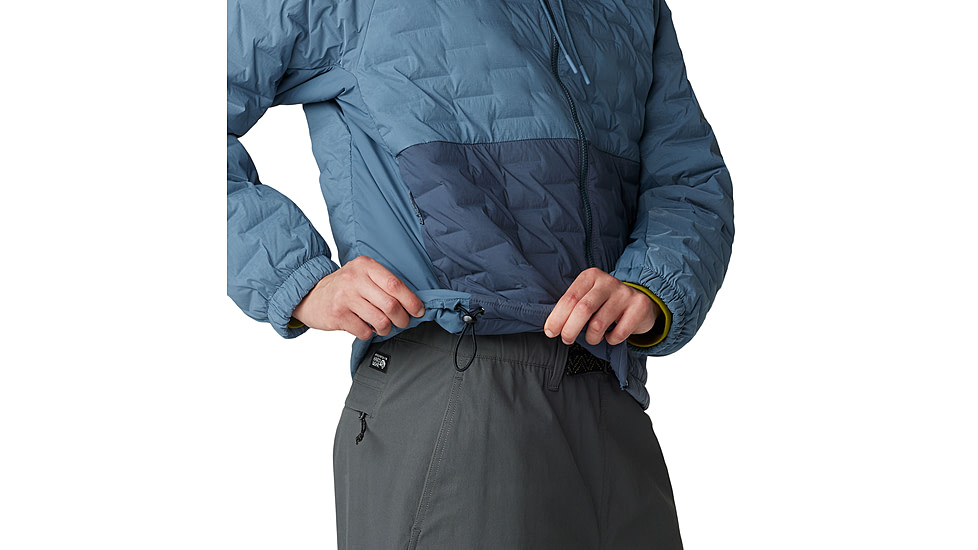 Mountain Hardwear Stretchdown Light Full Zip Hoody - Womens, Asiatic Blue, Montauk Blue, Extra Large, 2077681444-XL