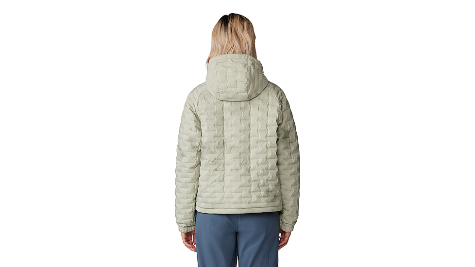 Mountain Hardwear Stretchdown Light Full Zip Hoody - Womens, White Sage Vapors Print, Mantis Green, Extra Large, 2077681341-XL