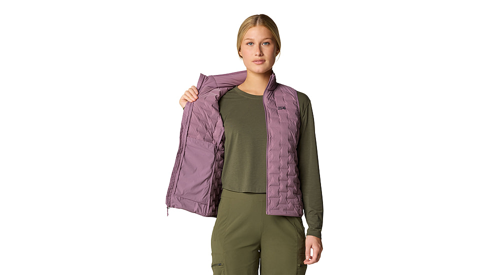 Mountain Hardwear Stretchdown Light Vest - Womens, Dark Daze, Medium, 2104811534-M