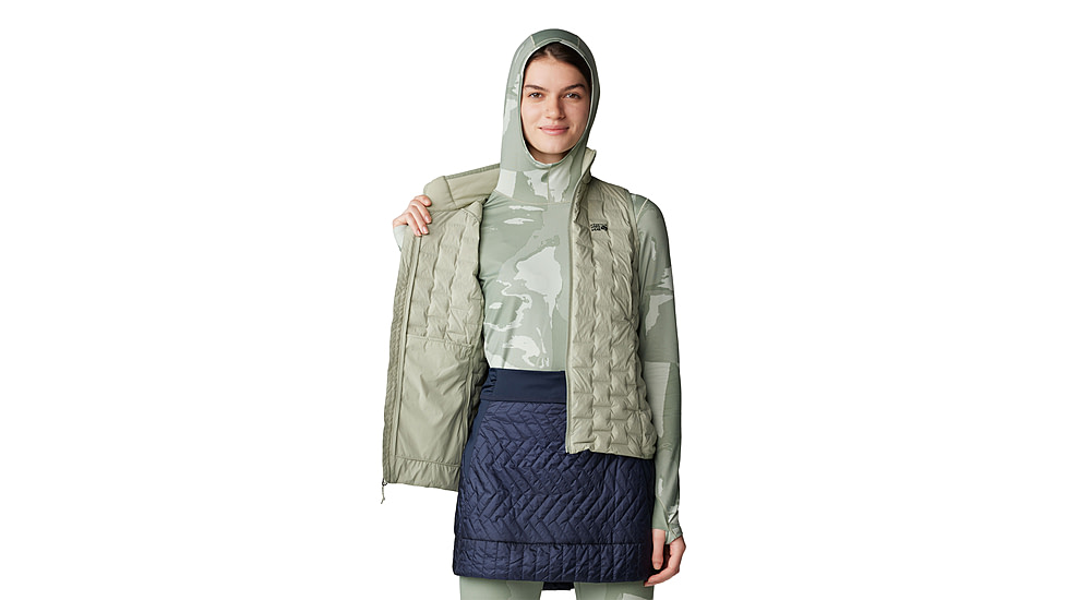 Mountain Hardwear Stretchdown Light Vest - Womens, White Sage, Large, 2104811341-L