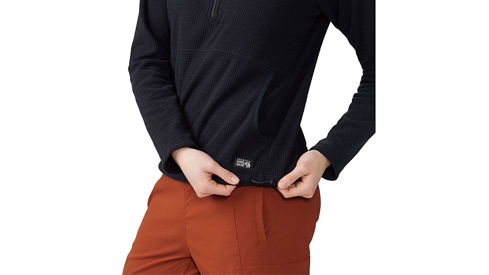 Mountain Hardwear Summit Grid Half Zip Hoody - Women's, Black, S, 2105641-010-S