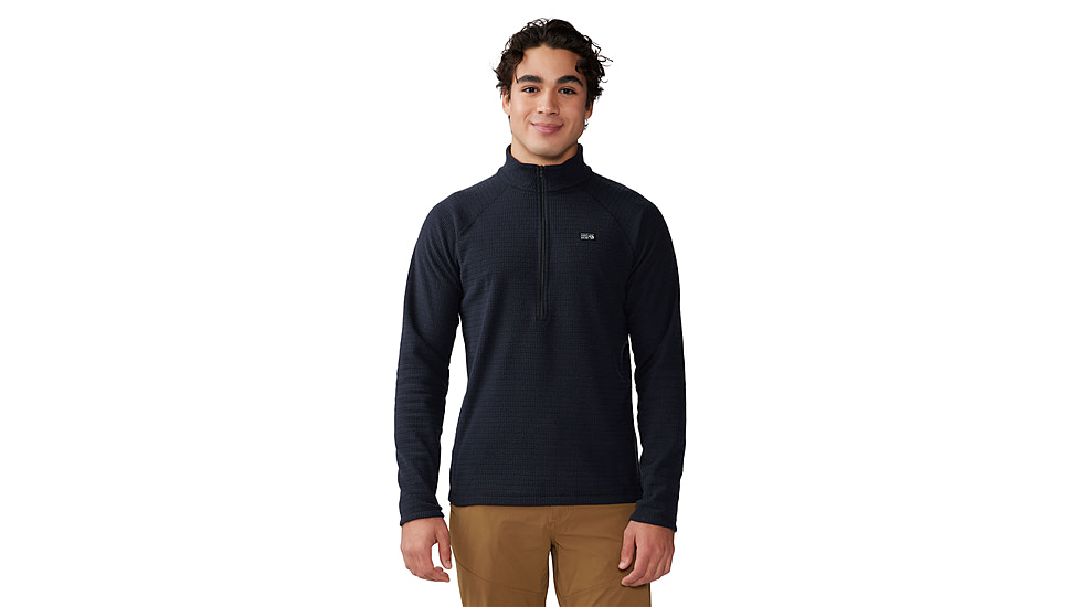Mountain Hardwear Summit Grid Half Zip Shirt - Mens, 010, M, 2105701-010-M