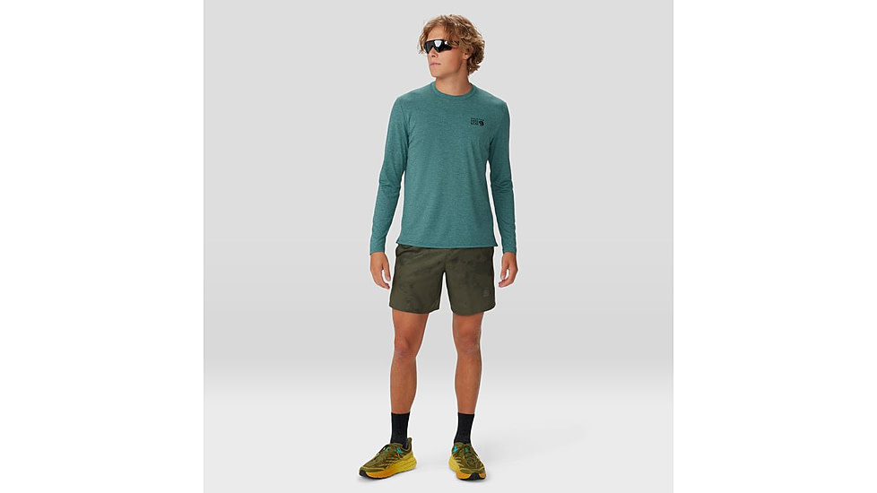 Mountain Hardwear Sunblocker Long Sleeve Top - Mens, Blue Pine Heather, Extra Large, 2027871355-XL