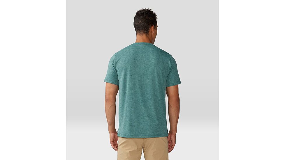 Mountain Hardwear Sunblocker Short Sleeve Shirt - Mens, Blue Pine Heather, Extra Large, 2027891355-XL