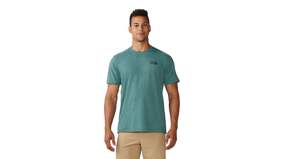 Mountain Hardwear Sunblocker Short Sleeve Shirt - Mens, Blue Pine Heather, Extra Large, 2027891355-XL