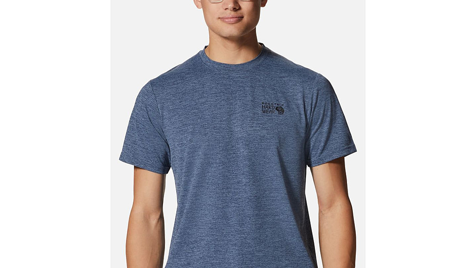 Mountain Hardwear Sunblocker Short Sleeve Shirt - Mens, Zinc Heather, Extra Large, 2027891492-XL