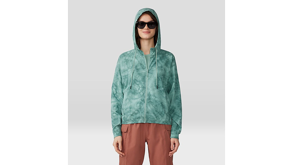 Mountain Hardwear Sunshadow Full Zip Top - Womens, Mineral Spring Spore Dye Print, Small, 1982601334-S