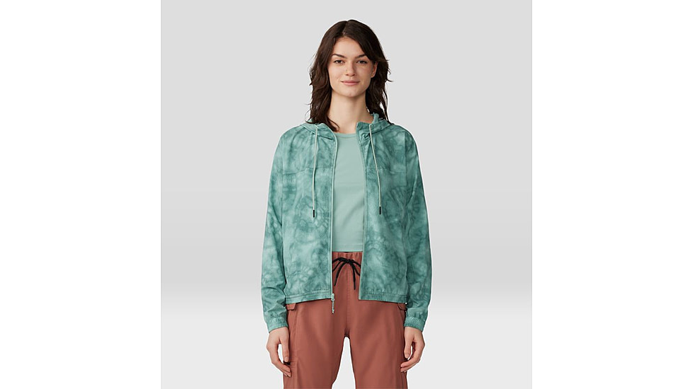 Mountain Hardwear Sunshadow Full Zip Top - Womens, Mineral Spring Spore Dye Print, Small, 1982601334-S