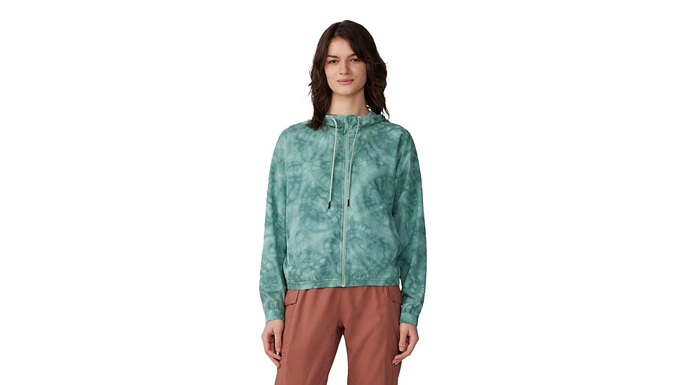 Mountain Hardwear Sunshadow Full Zip Top - Womens, Mineral Spring Spore Dye Print, Small, 1982601334-S
