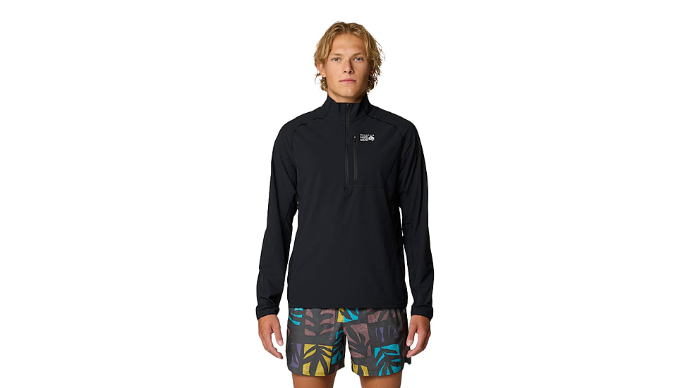 Mountain Hardwear Sunshield 1/2 Zip Top - Mens, Black, L, 190423019526