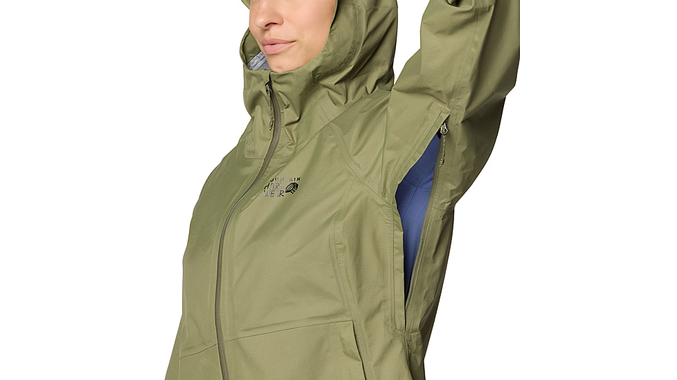 Mountain Hardwear Threshold Jacket - Womens, Mission Olive, XL, 190423048458