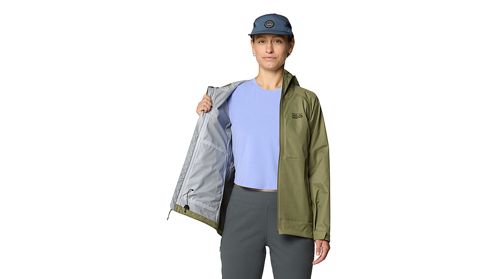 Mountain Hardwear Threshold Jacket - Womens, Mission Olive, XL, 190423048458