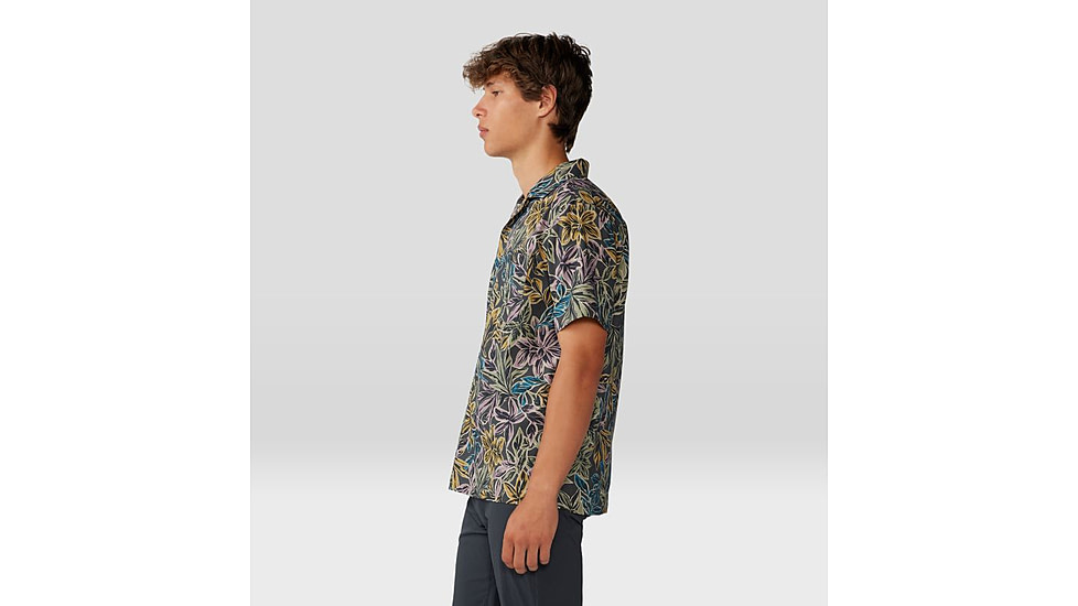 Mountain Hardwear Trail Sender Camp Shirt - Mens, Volcanic Floral Print, Small, 2075061007-S
