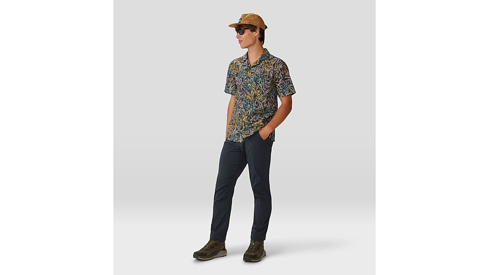 Mountain Hardwear Trail Sender Camp Shirt - Mens, Volcanic Floral Print, Small, 2075061007-S