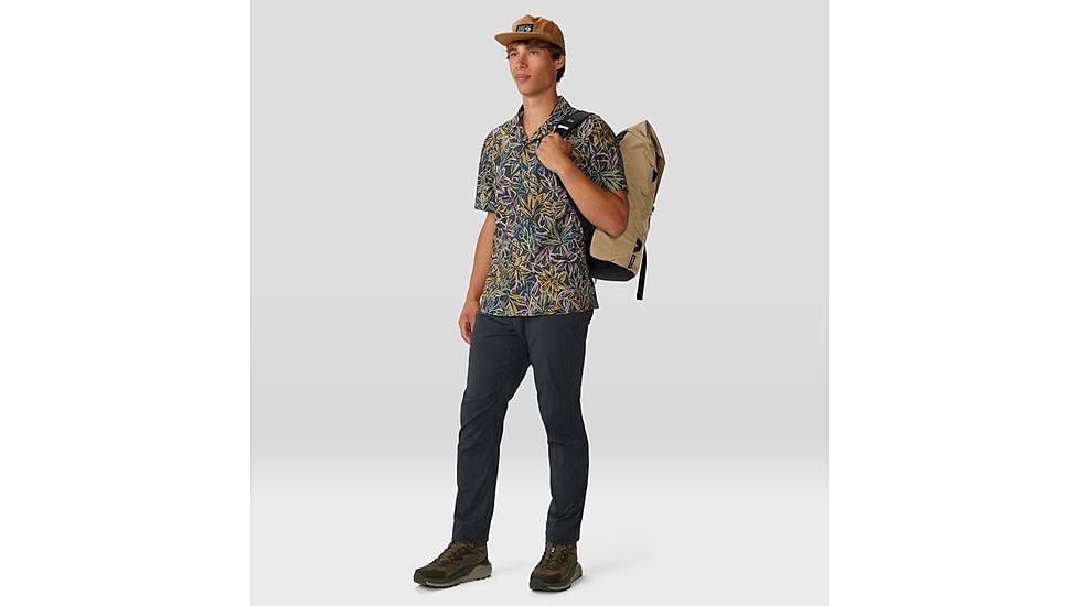Mountain Hardwear Trail Sender Camp Shirt - Mens, Volcanic Floral Print, Small, 2075061007-S