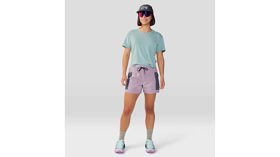 Mountain Hardwear Trail Sender Short - Womens, Daze, Blue Slate, Large, 2067931533-L