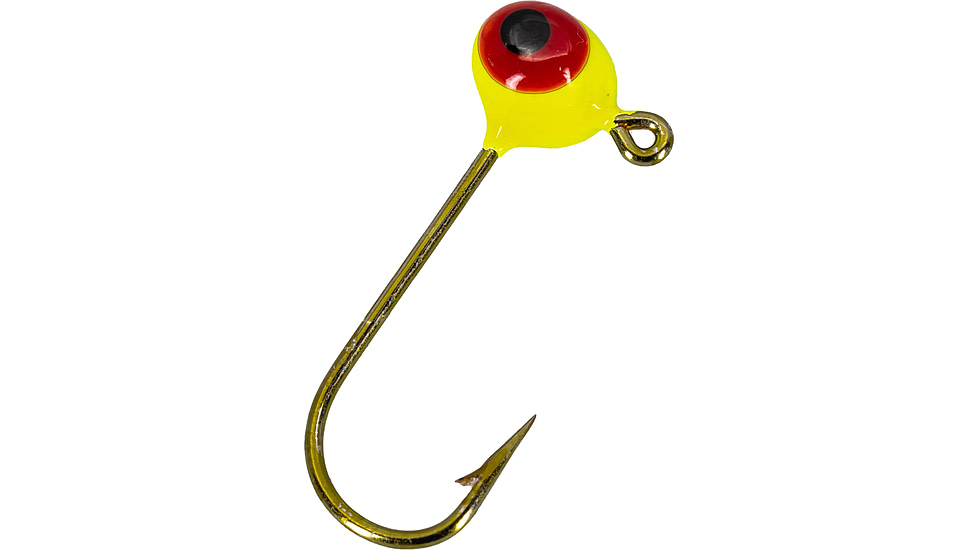 Strike King Mr. Crappie Teen-Zee Sausage Head Jighead, Unique Wide Head Shape, Number 6 Hook, 1/16oz, 6-Pack, Chartreuse, MRCSHTH116-1