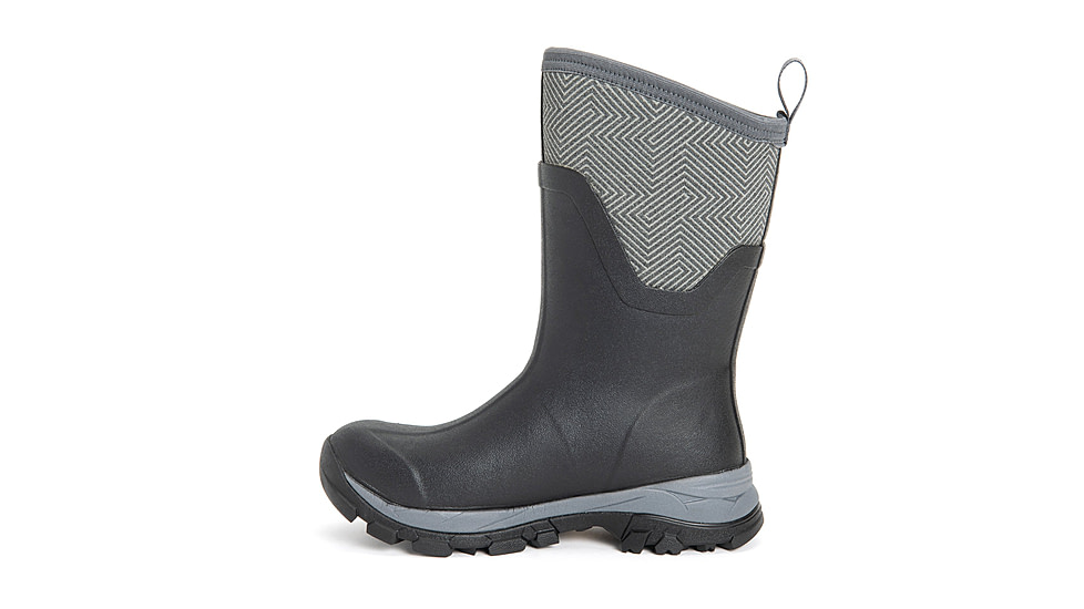 Muck Boots Arctic Ice Grip A.T. Mid Boots - Womens, Black/Grey Geometric, 8, ASVMA-101-GRY-080