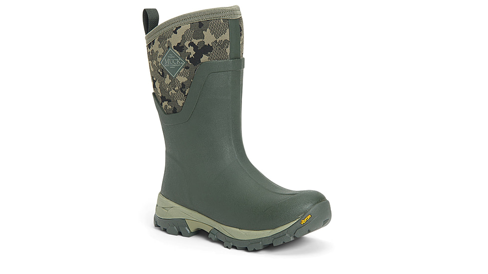 Muck Boots Arctic Ice Grip A.T. Mid Boots - Women's, Moss w/ Camo, 5, ASVMA-300-CAM-050