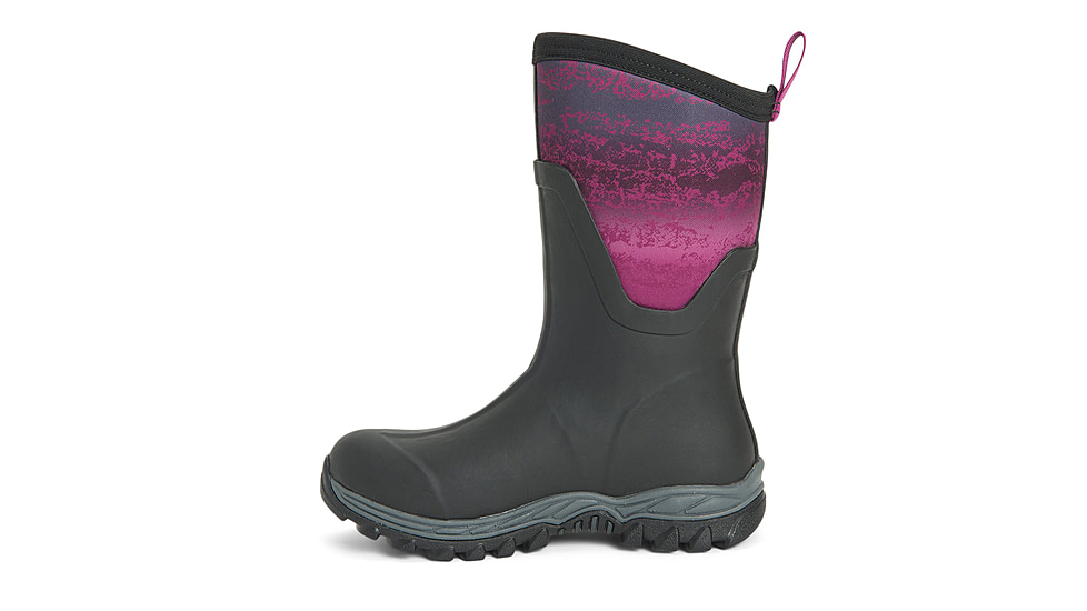 Muck Boots Arctic Sport II Mid Boots - Womens, Black/Magenta Digi Fade Print, 10, AS2M-004-BLK-100