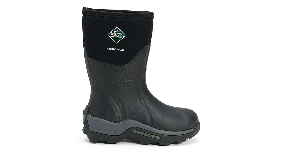 Muck Boots Arctic Sport Mid High Performance Sport Boots - Mens, Black, 5, ASM-000A-BLK-050