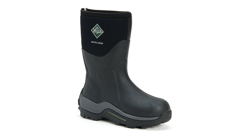 Muck Boots Arctic Sport Mid High Performance Sport Boots - Men's, Black/Black, 5, ASM-000A-BLK-050
