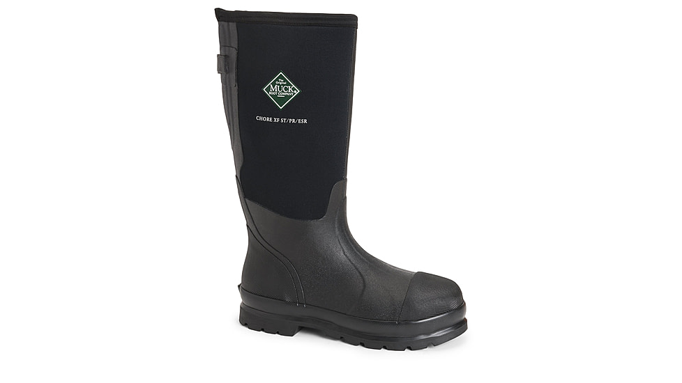 Muck Boots Chore Classic Steel Toe Wide Calf Boot - Mens, Black, 5, MCXF-STL-BLK-050